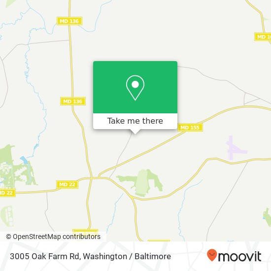 Mapa de 3005 Oak Farm Rd, Churchville, MD 21028