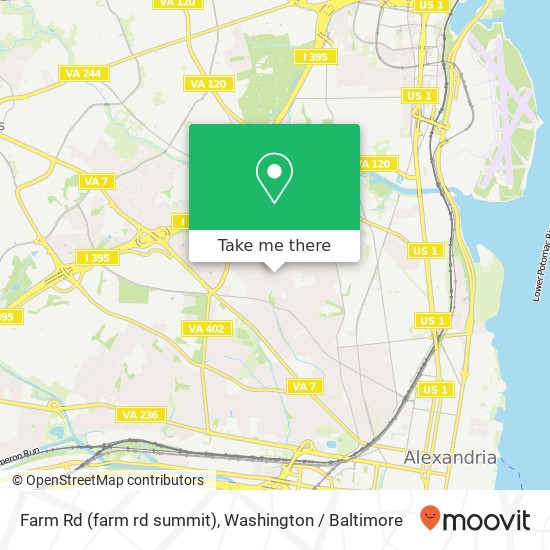 Farm Rd (farm rd summit), Alexandria, VA 22302 map