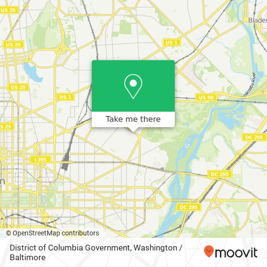 District of Columbia Government, 1375 Mount Olivet Rd NE map