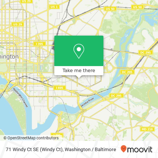 71 Windy Ct SE (Windy Ct), Washington, DC 20003 map