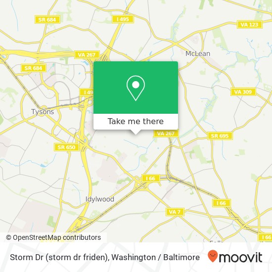 Mapa de Storm Dr (storm dr friden), Falls Church, VA 22043