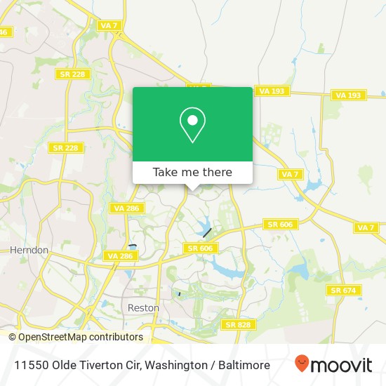 Mapa de 11550 Olde Tiverton Cir, Reston, VA 20194