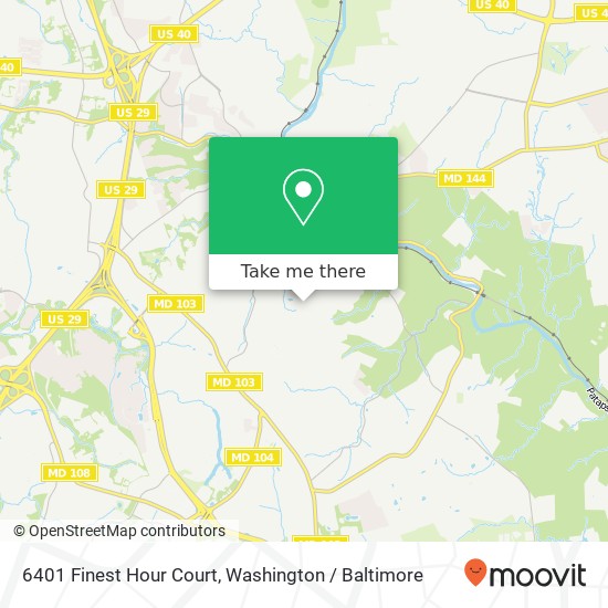 6401 Finest Hour Court, 6401 Finest Hour Ct, Ellicott City, MD 21043, USA map