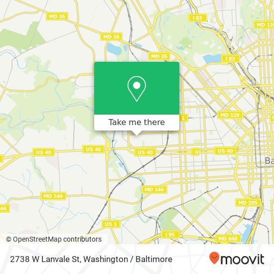 2738 W Lanvale St, Baltimore, MD 21216 map