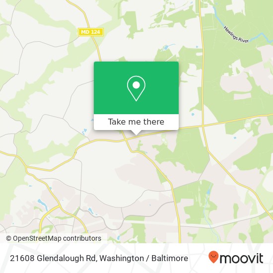 Mapa de 21608 Glendalough Rd, Gaithersburg, MD 20882