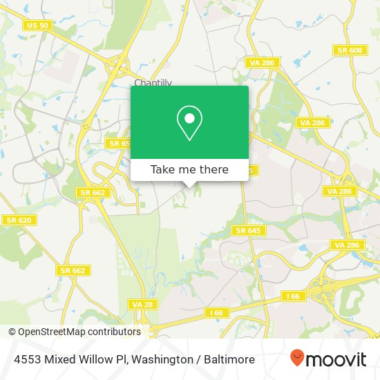 4553 Mixed Willow Pl, Chantilly, VA 20151 map