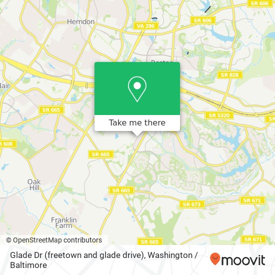 Glade Dr (freetown and glade drive), Reston, VA 20191 map