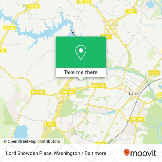 Mapa de Lord Snowden Place, Lord Snowden Pl, Laurel, MD 20707, USA