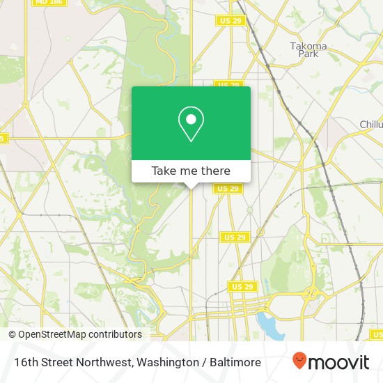 16th Street Northwest, 16th St NW, Washington, DC, USA map