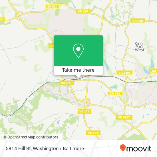 Mapa de 5814 Hill St, Fairfax Station, VA 22039