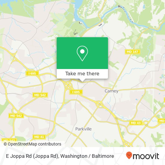 Mapa de E Joppa Rd (Joppa Rd), Parkville, MD 21234