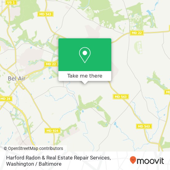 Mapa de Harford Radon & Real Estate Repair Services, 1423 Fountain Glen Dr