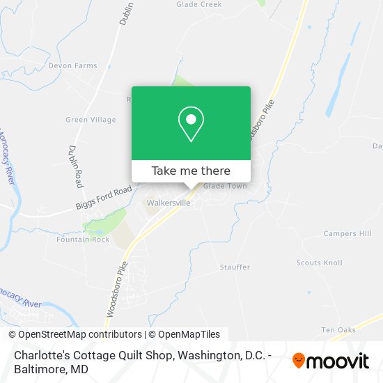 Charlotte's Cottage Quilt Shop map