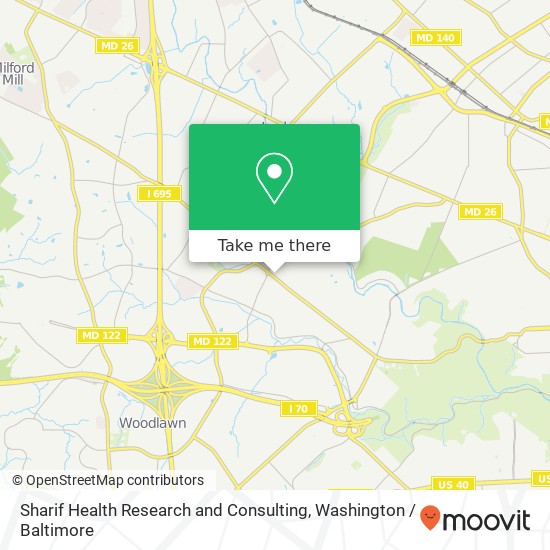 Mapa de Sharif Health Research and Consulting, 6314 Windsor Mill Rd