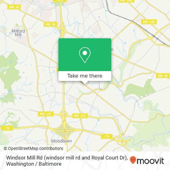 Windsor Mill Rd (windsor mill rd and Royal Court Dr), Gwynn Oak (GWYNN OAK), MD 21207 map