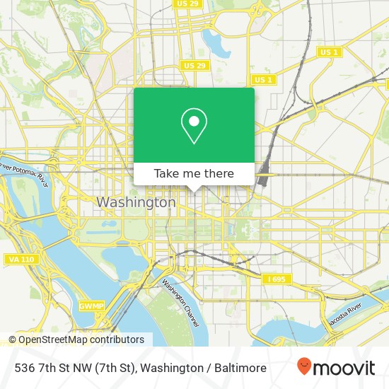 536 7th St NW (7th St), Washington, DC 20004 map