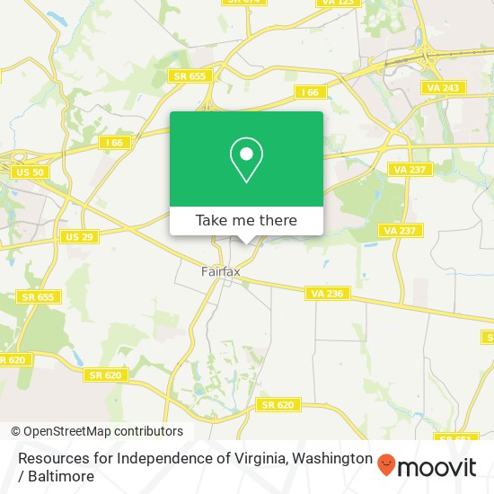 Mapa de Resources for Independence of Virginia, 10340 Democracy Ln