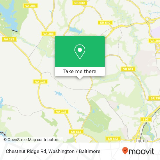 Mapa de Chestnut Ridge Rd, Fairfax Station, VA 22039