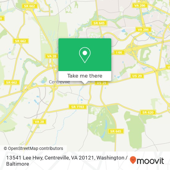 13541 Lee Hwy, Centreville, VA 20121 map