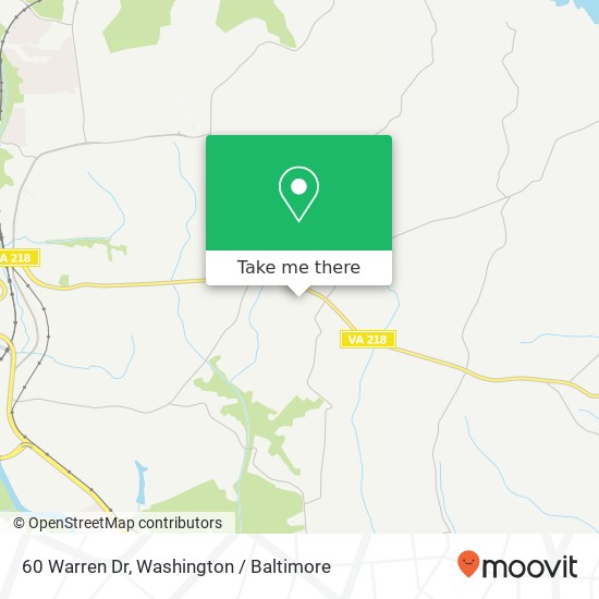 Mapa de 60 Warren Dr, Fredericksburg, VA 22405