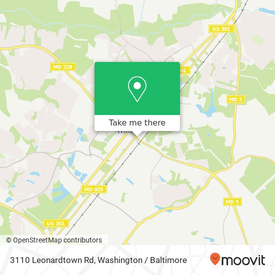 Mapa de 3110 Leonardtown Rd, Waldorf, MD 20601