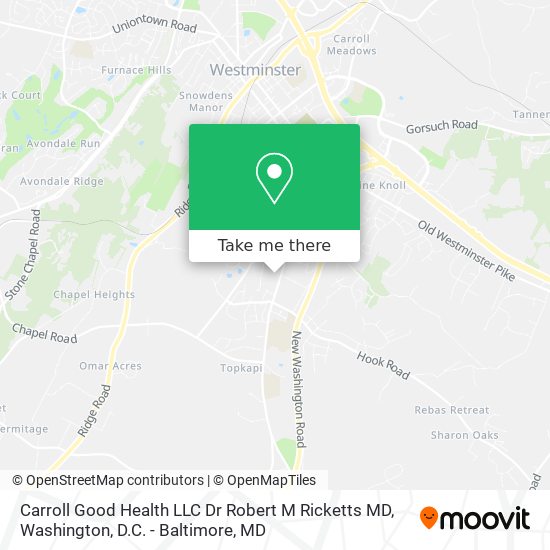 Carroll Good Health LLC Dr Robert M Ricketts MD map