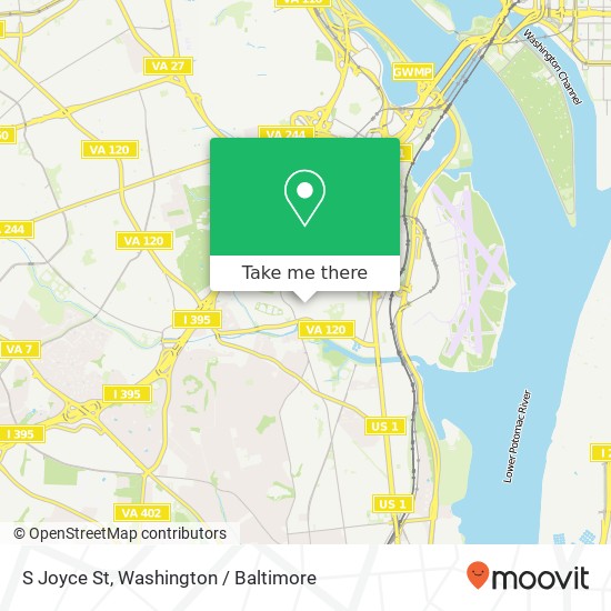 Mapa de S Joyce St, Arlington, VA 22202