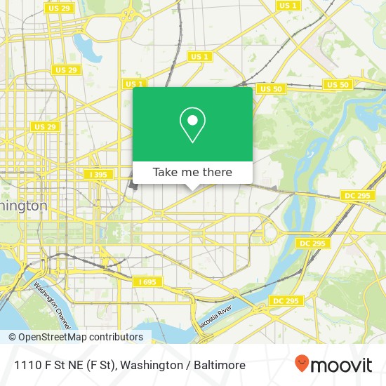 1110 F St NE (F St), Washington, DC 20002 map