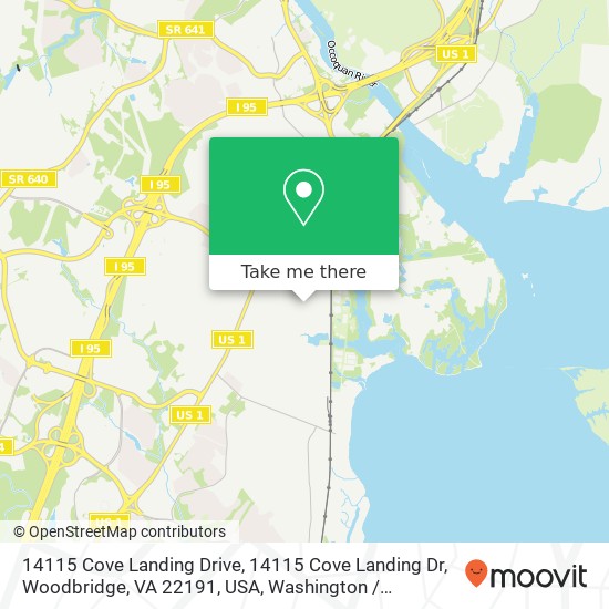 14115 Cove Landing Drive, 14115 Cove Landing Dr, Woodbridge, VA 22191, USA map