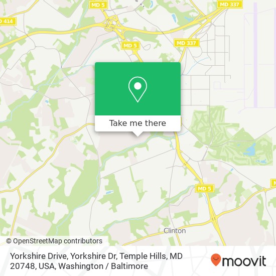 Yorkshire Drive, Yorkshire Dr, Temple Hills, MD 20748, USA map