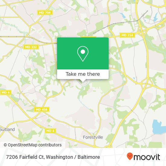 7206 Fairfield Ct, District Heights, MD 20747 map