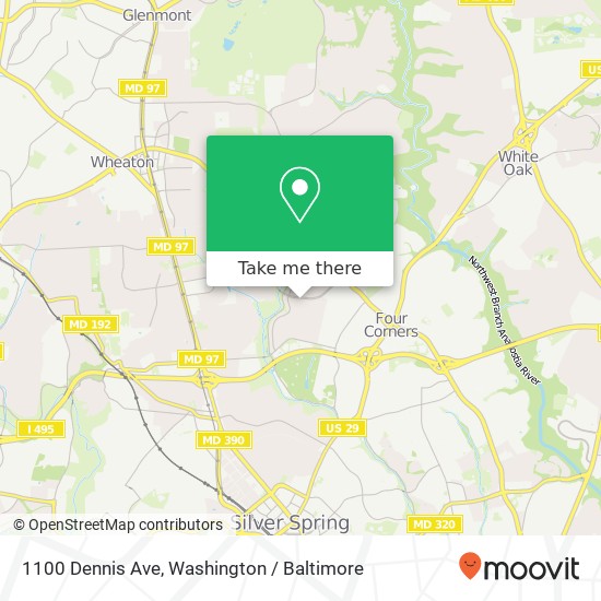 1100 Dennis Ave, Silver Spring, MD 20901 map