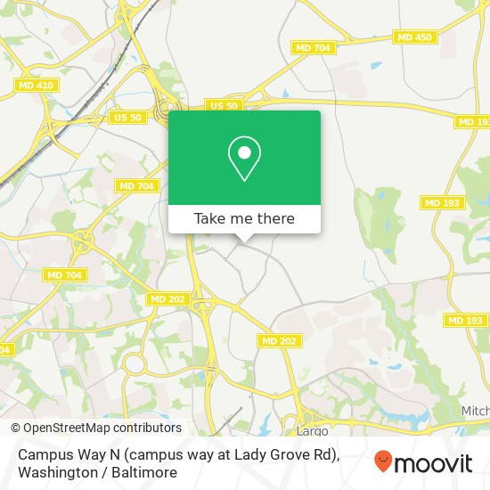 Campus Way N (campus way at Lady Grove Rd), Bowie, MD 20721 map