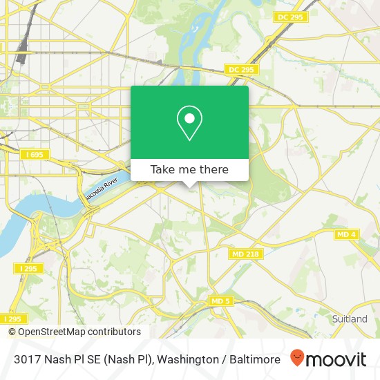 3017 Nash Pl SE (Nash Pl), Washington, DC 20020 map