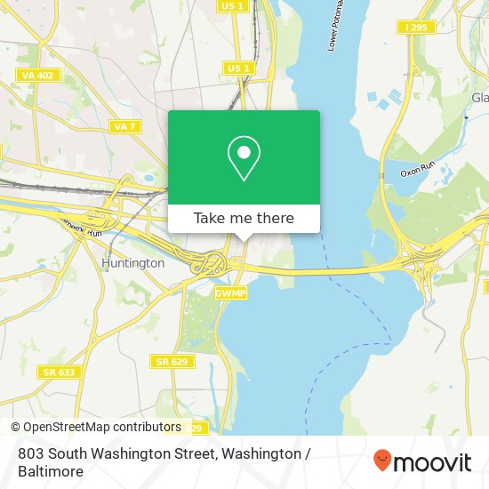 Mapa de 803 South Washington Street, 803 S Washington St, Alexandria, VA 22314, USA