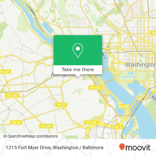 1215 Fort Myer Drive, 1215 Fort Myer Dr, Arlington, VA 22209, USA map