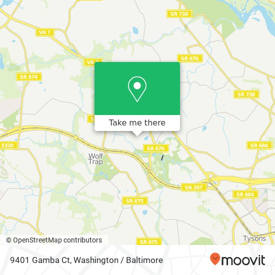 9401 Gamba Ct, Vienna, VA 22182 map