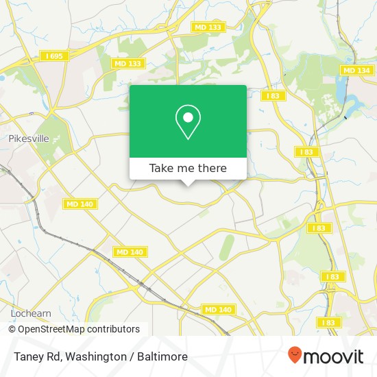 Mapa de Taney Rd, Baltimore, MD 21209