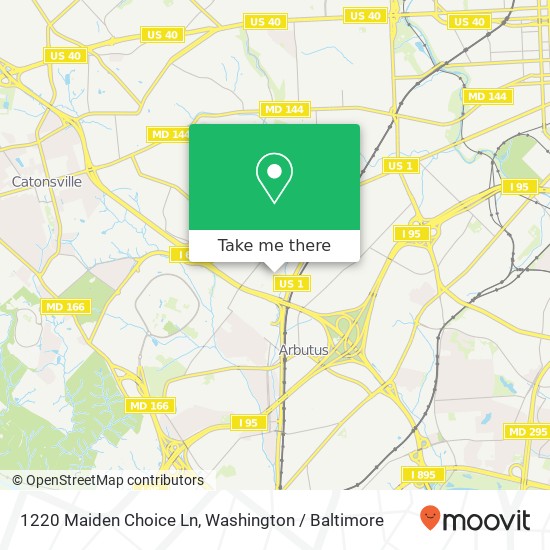 Mapa de 1220 Maiden Choice Ln, Baltimore, MD 21229