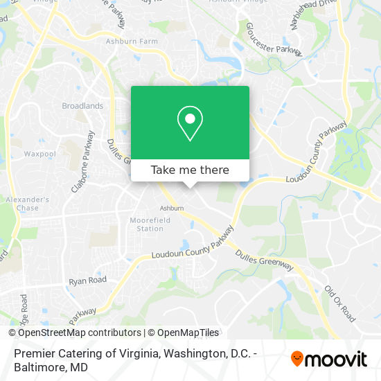 Premier Catering of Virginia map