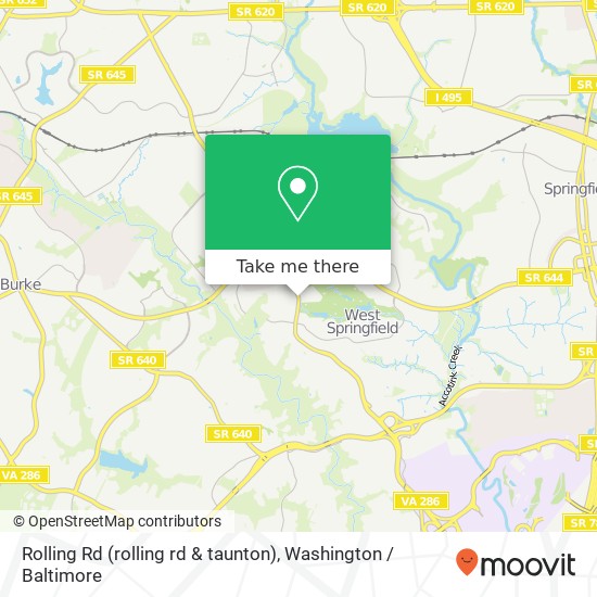 Mapa de Rolling Rd (rolling rd & taunton), Springfield, VA 22152