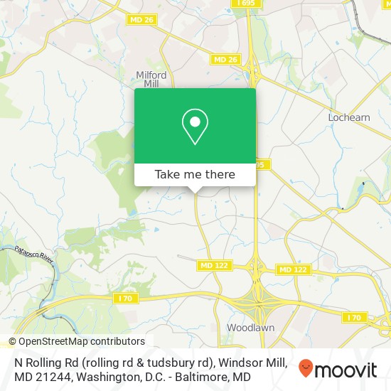N Rolling Rd (rolling rd & tudsbury rd), Windsor Mill, MD 21244 map