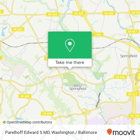 Mapa de Parelhoff Edward S MD, 8134 Old Keene Mill Rd