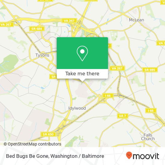 Bed Bugs Be Gone, 2098 Hutchison Grove Ct map