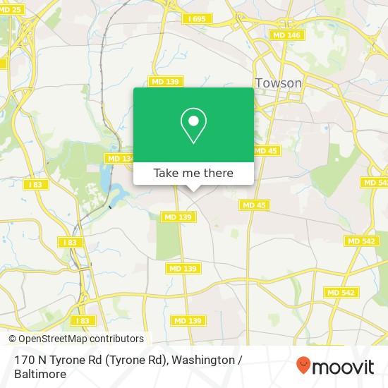 170 N Tyrone Rd (Tyrone Rd), Baltimore, MD 21212 map