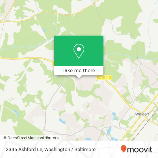 Mapa de 2345 Ashford Ln, Waldorf, MD 20603