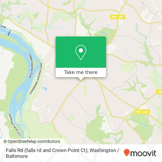 Falls Rd (falls rd and Crown Point Ct), Potomac, MD 20854 map