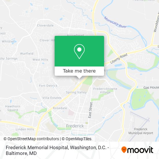 Mapa de Frederick Memorial Hospital