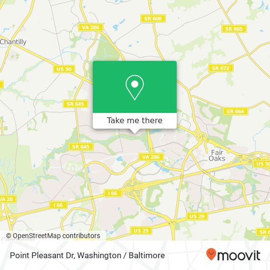 Mapa de Point Pleasant Dr, Fairfax, VA 22033