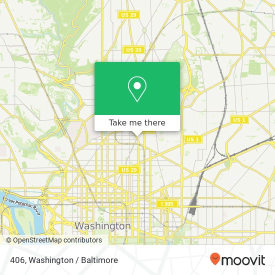 Mapa de 406, 919 Florida Ave NW #406, Washington, DC 20001, USA